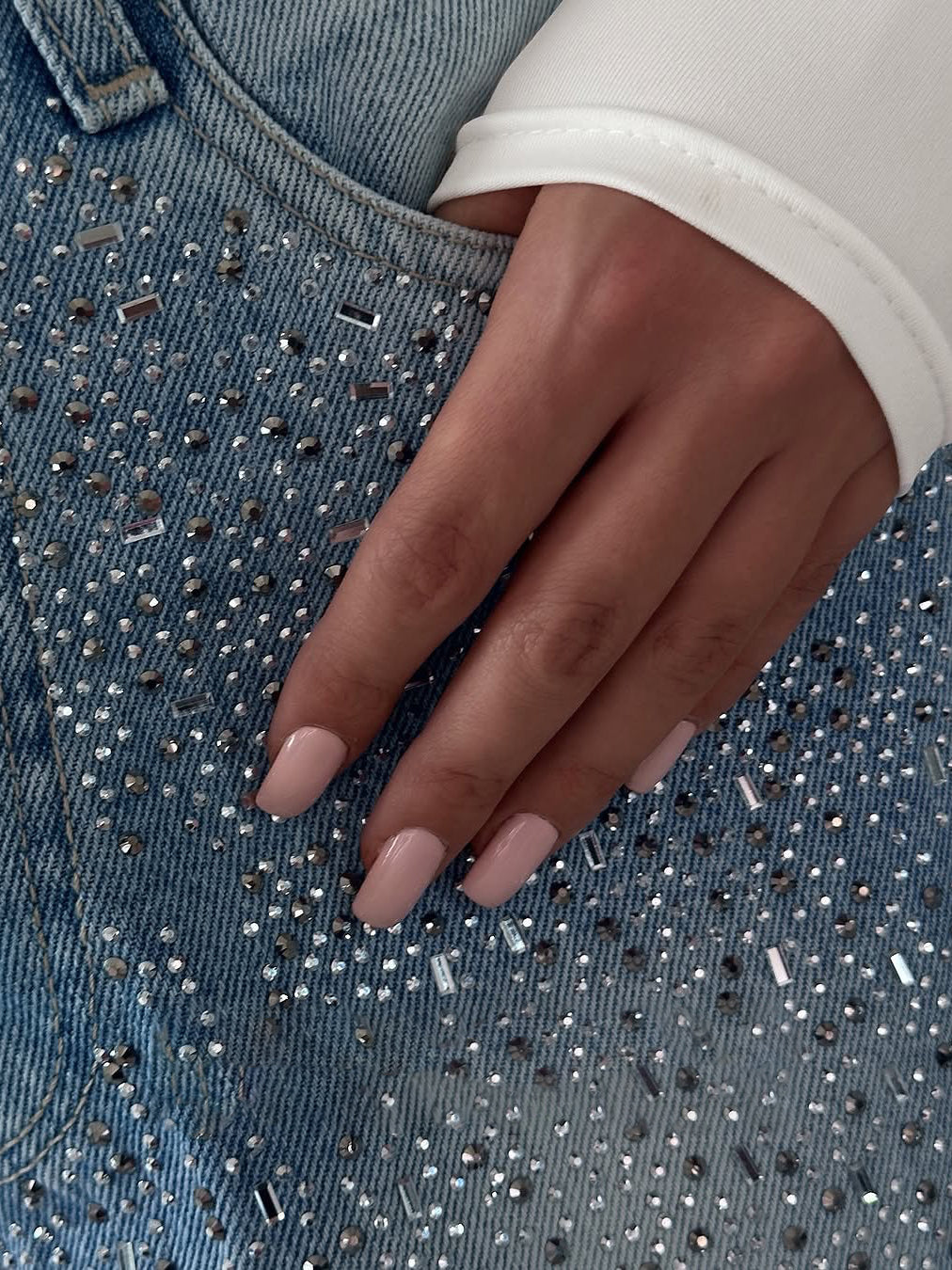 BLXNN Rhinestone Wide Leg Jeans, product image 3