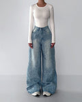 BLXNN Rhinestone Wide Leg Jeans, product image 1
