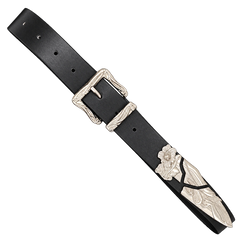 Retro Metal Western Broken Sword Swordsman Carved Belt