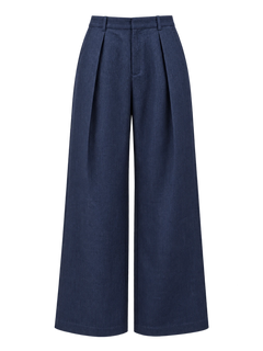 Men's Classic High-Waisted Wide-Leg Pants