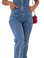 BLXNN Zip Front Denim Jumpsuit, product image 2