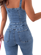 BLXNN Zip Front Denim Jumpsuit, product image 4