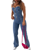 BLXNN Zip Front Denim Jumpsuit, product image 6