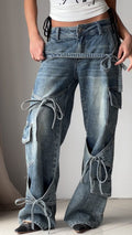 BLXNN Tie Detail Cargo Jeans, product image 1