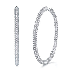 S925 Silver Fading Mosang Stone Earrings
